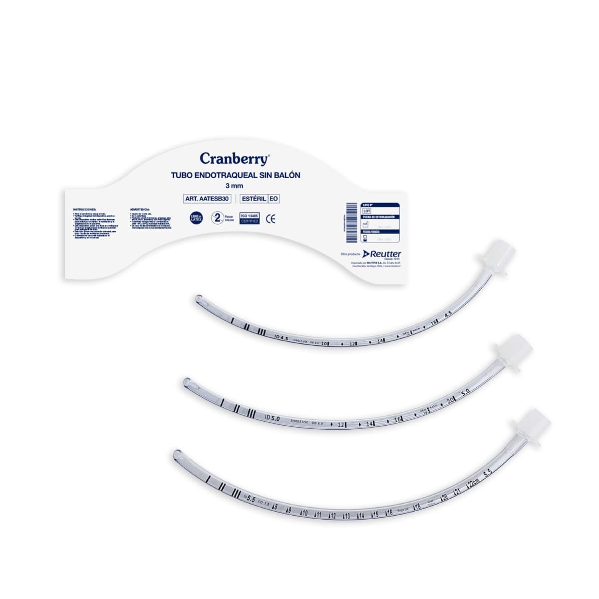 TUBO ENDOTRAQUEAL SIN BALÓN 4.5 MM