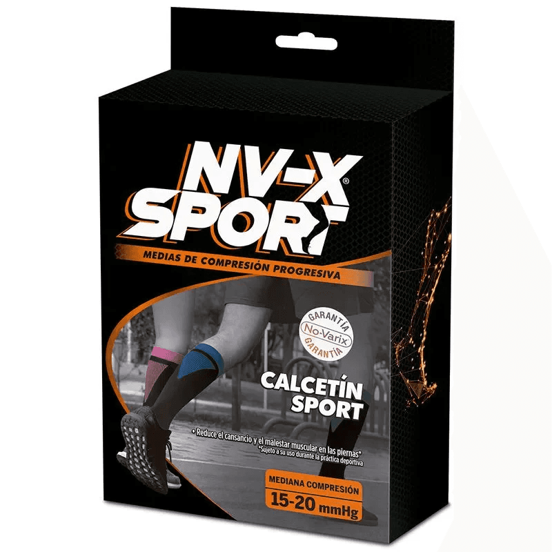 CALCETIN NV-X SPORT BICOLOR 15-20 MMHG NEGRO/ NAVY MD