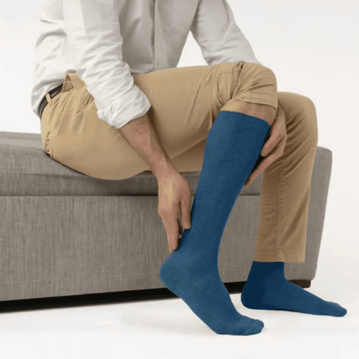 CALCETIN NO-VARIX 15-20 MMHG HOMBRE AZUL JASP MD