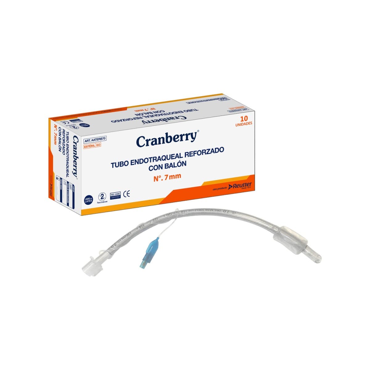 TUBO ENDOTRAQUEAL REFORZADO CON BALÓN 8 MM